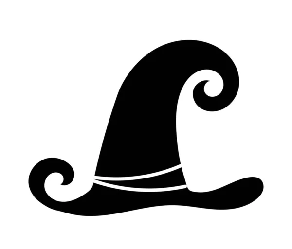 Силуэт Шляпы Хэллоуин Наклейка Социальных Сетей Мессенджеров Абстрактный Минималистичный Логотип — стоковый вектор