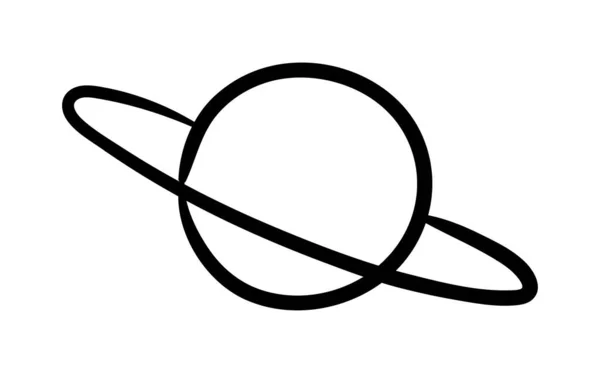 手绘行星笔记本和课本的贴纸公文包徽章用于网站 海报或横幅的图形元素 星系和空间的概念 卡通平面矢量插图 — 图库矢量图片