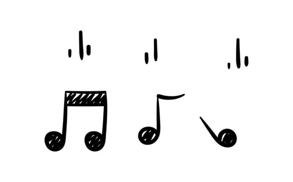 Notes Peintes Main Musique Chansons Créativité Art Minimalistes Sticker Pour — Image vectorielle