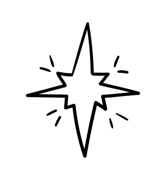 Étoile Peinte Main Corps Cosmique Brillant Astrologie Astronomie Sticker Pour — Image vectorielle