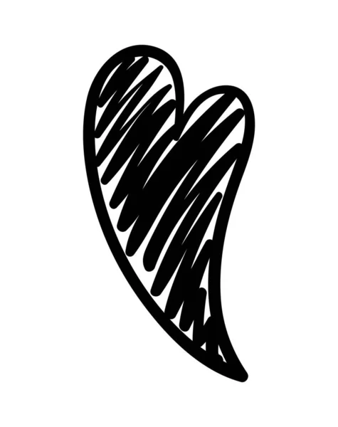 Ζωγραφισμένη Στο Χέρι Σύμβολο Αγάπης Και Φροντίδας Ετικέτα Για Εκτύπωση — Διανυσματικό Αρχείο
