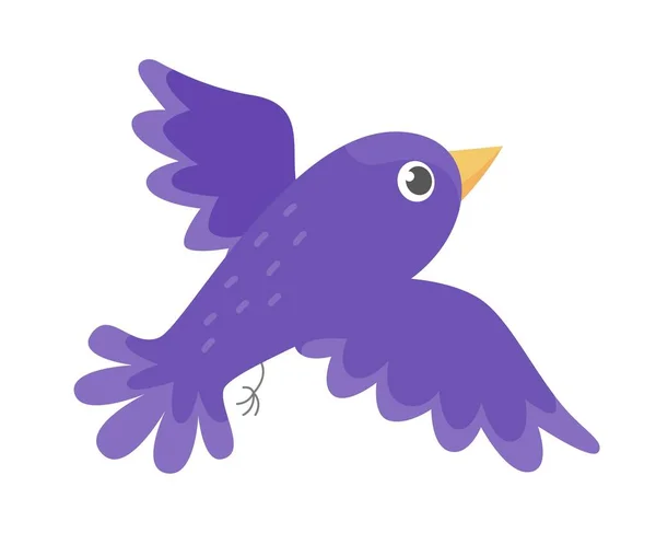 Roztomilý Modrý Pták Zvíře Křídly Peřím Hračky Nebo Maskot Pro — Stockový vektor