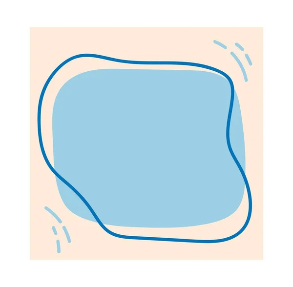 Τετράγωνο Εικονίδιο Σημείωμα Φύλλο Χαρτιού Αφηρημένο Οργανικό Μοτίβο Χώρος Για — Διανυσματικό Αρχείο