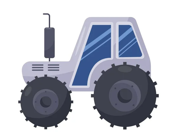 Grey Tractor Icon Cleaning Machine Countryside Village Graphic Element Website — Stock Vector