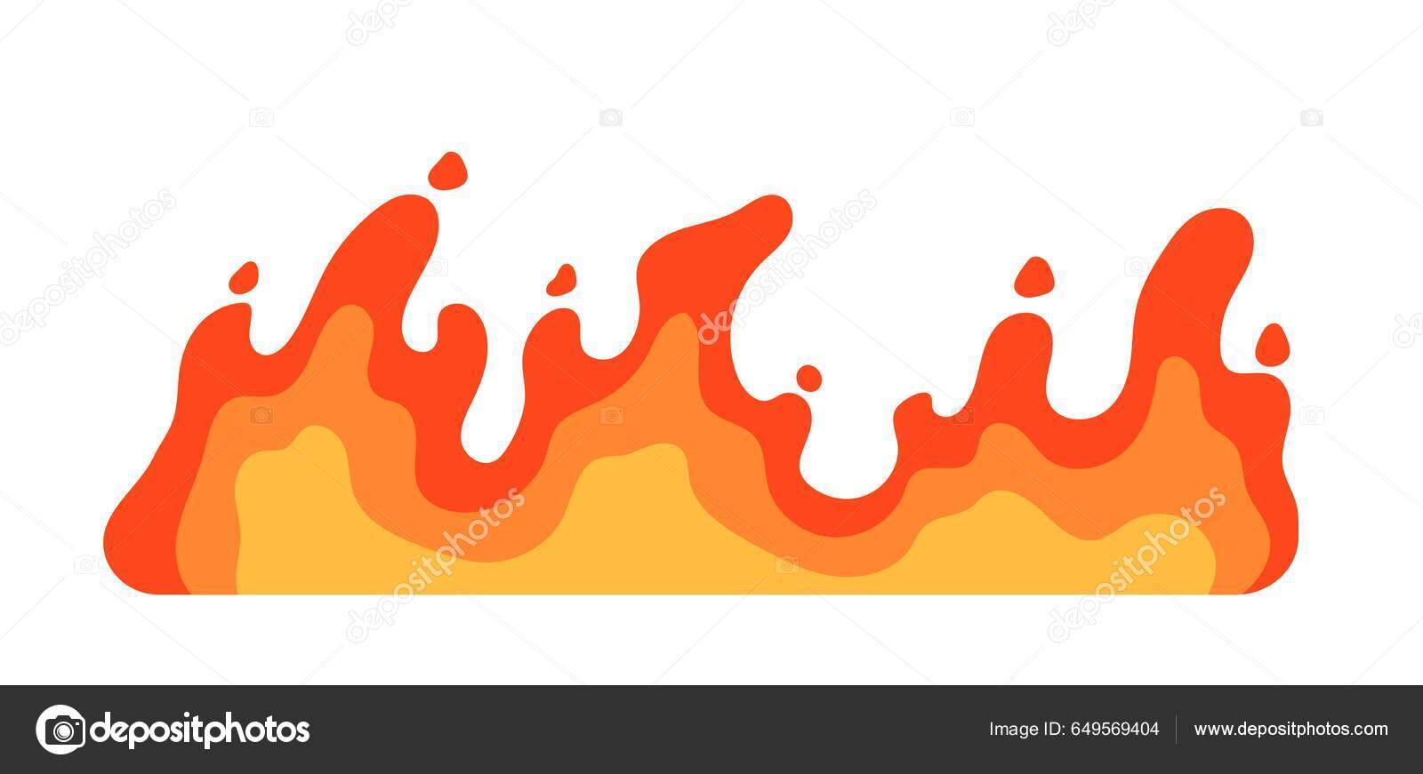 Chamas de fogo Imagens de Stock de Arte Vetorial