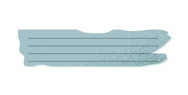 Vizyon tahtası çıkartması. Cetvelli kağıtlardan alıntılar, metin ve yazma yeri, iş notları. Etkili iş akışı ve hedef belirleme organizasyonu, planlayıcı. Çizgi film düz vektör çizimi