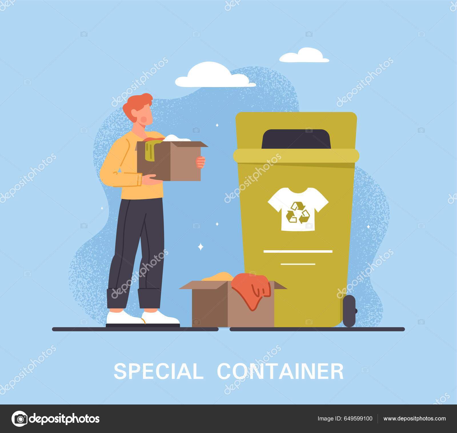 Contenedor La Ropa Se Recicla Cáritas Diocesana Donar Ropa Usada