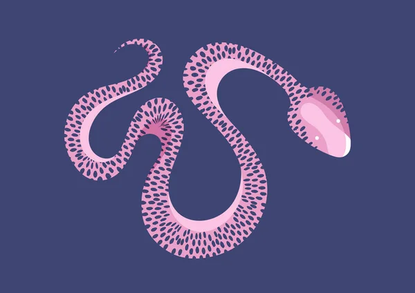 Concetto Serpente Viola Misticismo Occultismo Cobra Anaconda Animale Tropicale Esotico — Vettoriale Stock