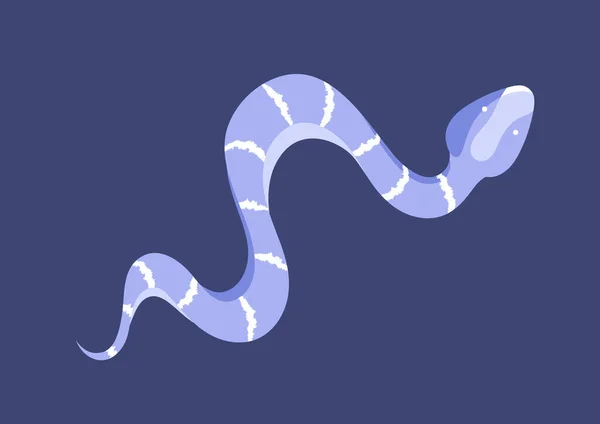 Blue Snake Konzept Mystik Und Okkultismus Heilige Helle Eidechse Tropische — Stockvektor