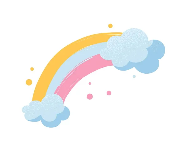 Rainbow Cloud Graphic Element Website Poster Banner Metaphor Love Tenderness — Stock Vector