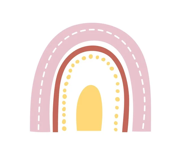 Mignon Arc Ciel Coloré Sticker Minimaliste Pour Les Réseaux Sociaux — Image vectorielle