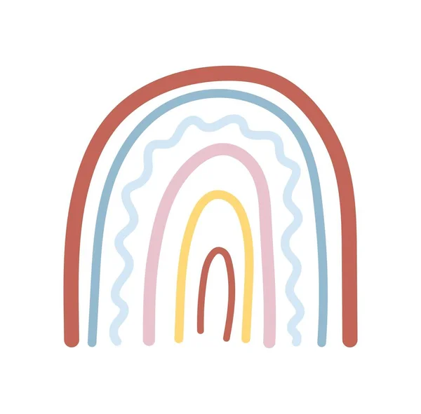 Mignon Arc Ciel Coloré Sticker Médias Sociaux Style Bohème Créativité — Image vectorielle
