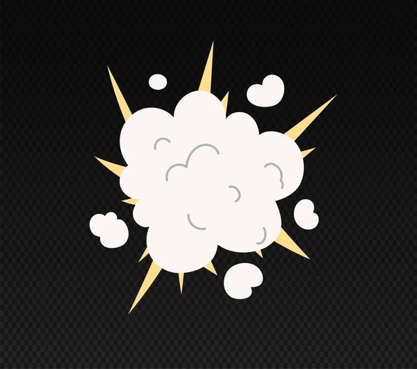 Explosives Wirkungskonzept Bewegung Und Animation Feuer Und Smog Oder Wolken — Stockvektor
