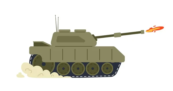 Icono Del Tanque Militar Equipo Pesado Para Asalto Ataques Guerra — Vector de stock