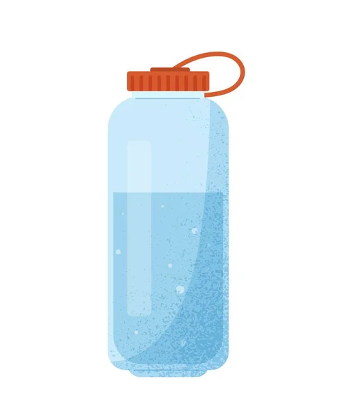 Plastikowa Butelka Wodą Sprzęt Sportowy Przywracania Równowagi Soli Wodnej Podczas — Wektor stockowy