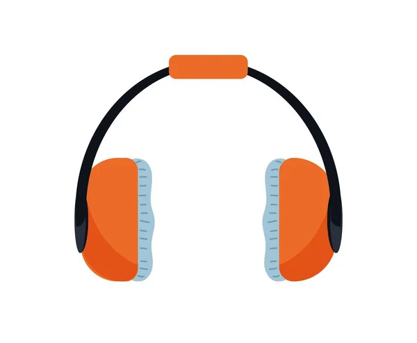 Концепція Червоних Навушників Пристрій Прослуховування Аудіоконтенту Музики Подкасту Пристрій Гаджет — стоковий вектор