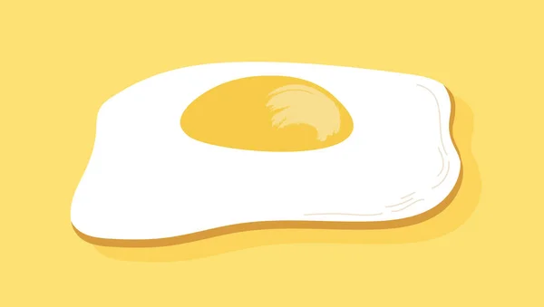 Protein Yolk Chicken Broken Egg Fresh Delicious Food Fried Eggs — Stock Vector