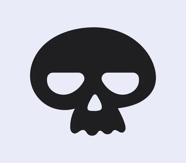Cute White Skull Icon Calm Head Skeleton Dia Los Muertos — Stock Vector