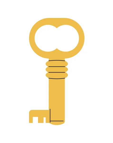 Κλειδί Πόρτας Έννοια Εικονίδιο Για Την Ιστοσελίδα Χρυσό Κλειδί Για — Διανυσματικό Αρχείο