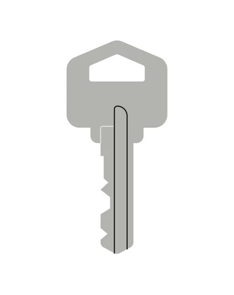Door Key Concept Icon Website Silver Key Home House Security — Stock Vector