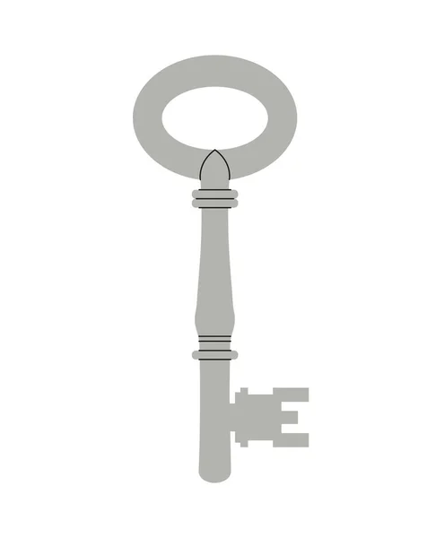 Door Key Concept Icon Website Silver Key Home House Sticker — Stock Vector