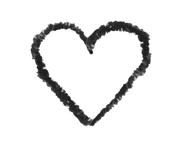 Minimalist Tarzda Bir Kalp Sosyal Medya Kuryeler Için Etiket Aşk — Stok Vektör