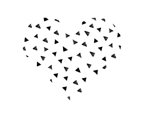 ミニマルなスタイルのコンセプトでハート 愛とロマンチックな関係 2月14日のバレンタインデーのグリーティングポストカードのデザイン要素 白い背景に孤立した線形平面ベクトル図 — ストックベクタ