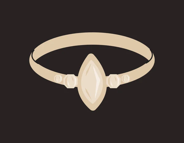Κοσμήματα Βραχιόλι Έννοια Ασημένιο Αξεσουάρ Για Άνδρες Και Γυναίκες Κολιέ — Διανυσματικό Αρχείο