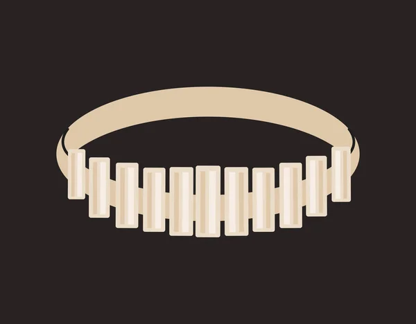 Jewelry Bracelet Concept Silver Accessory Men Women Necklace Bijouterie Item — Stock Vector