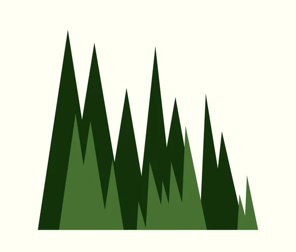 Landscape Trees Concept Terrain Element Object Wild Life Beautiful Summer — Stock Vector