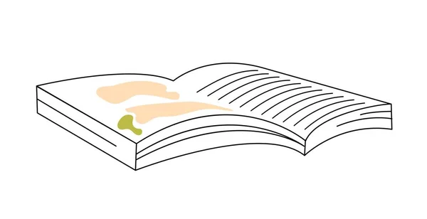 Концепция Линейки Книг Ноутбуков Учебник Вымысел Детей Ноутбук Место Заметок — стоковый вектор