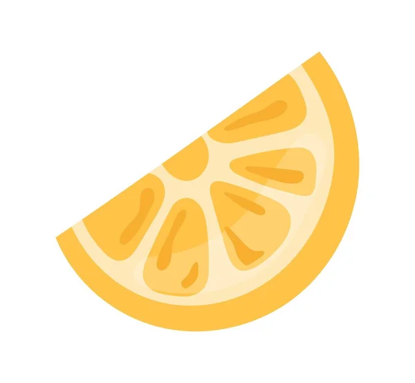 朝食レモンスライスの概念 柑橘類とジューシーなトロピカルフルーツ ビタミンと健康的で伝統的な朝の食事 ベジタリアン 白い背景に孤立した漫画のフラットベクトルイラスト — ストックベクタ