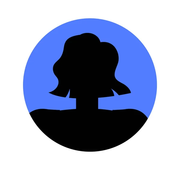 Female Avatar Silhouette Konzept Icon Für Website Und Grafisches Element — Stockvektor