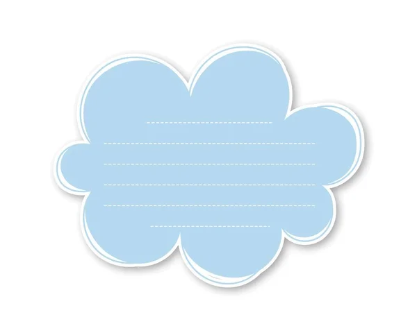 Niebieska Chmura Dla Koncepcji Notatek Organizacja Skutecznego Procesu Edukacyjnego Planowanie — Wektor stockowy