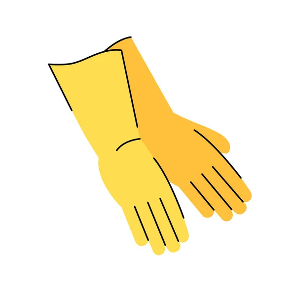 Botanical Garden Rubber Gloves Concept Equipment Protecting Hands Dirt Cuts — Stock Vector
