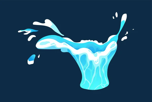 Liquid Water Splash Konzept Aqua Und H2O Tropfen Meer Und — Stockvektor