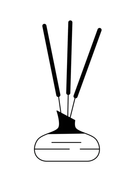 Концепція Аромату Спа Лінії Палички Затишок Затишок Квартирі Ароматерапія Релаксація — стоковий вектор