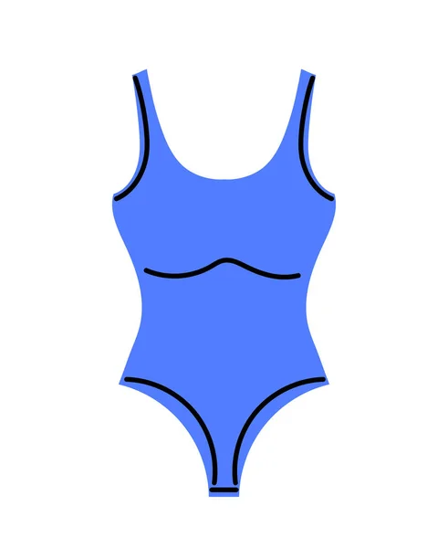 Blauer Badeanzug Für Das Sommerkonzept Urlaub Tropischen Und Exotischen Ländern — Stockvektor