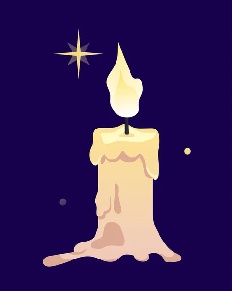 Cadı Mumu Konsepti Törenleri Ayinleri Gerçekleştiriyor Büyücülük Büyücülük Aromaterapi Spa — Stok Vektör