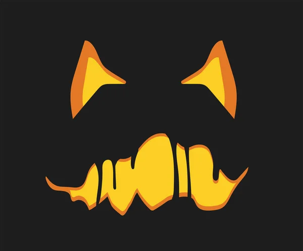 Halloween Concepto Emoticono Horror Calabaza Fiesta Internacional Del Miedo Horror — Vector de stock