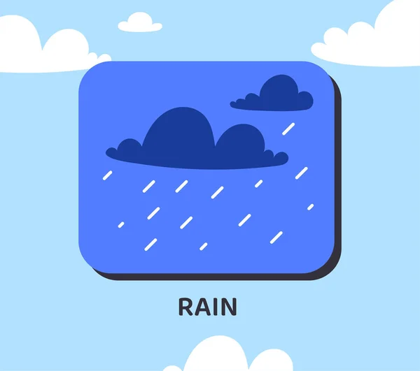 Weather Effect Rain Concept Design Element Mobile Forecasting Application Autumn — Stock Vector
