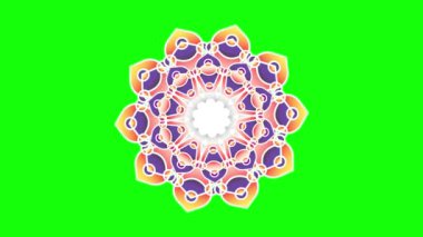 Basit İslami Mandala Yeşil Ekranı