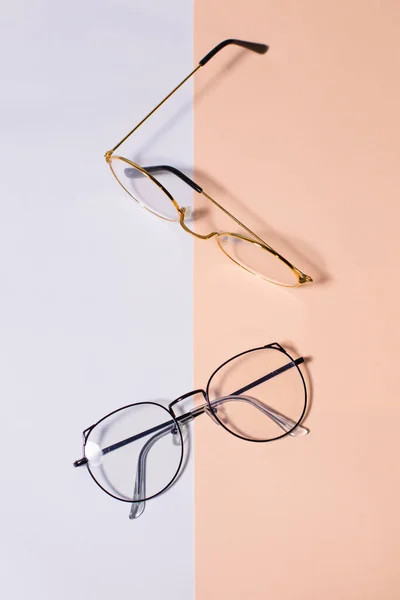 Glasses Thin Frame Beautiful Background — Stock Photo, Image