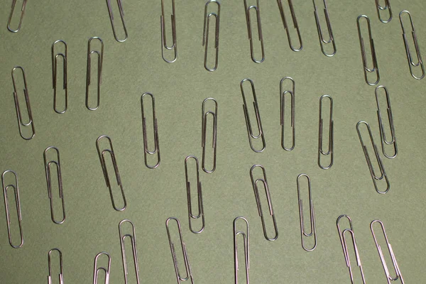 Paper Clips Laid Out Plain Background — Stock Photo, Image