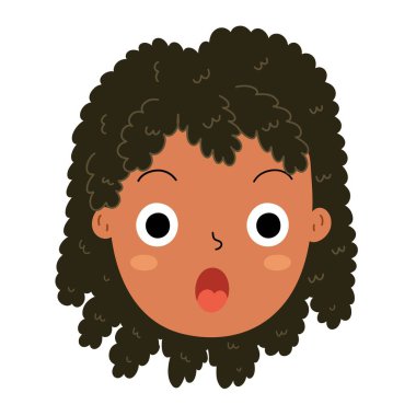 Küçük çocuk şaşırdı. Şaşırmış insan duyguları ağzı açık tırmanıyor. Beyaz arka planda izole edilmiş sevimli çocuk karakteri. Vektör illüstrasyonu