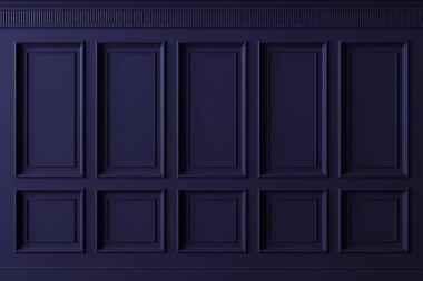 3 boyutlu illüstrasyon. Klasik koyu ahşap paneller duvarı. İç kısımda marangozluk. Arkaplan.