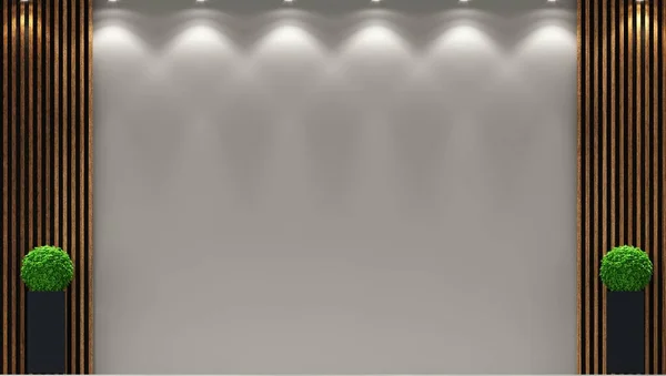 Illustration White Wall Reception Decor Board Mock Walls Brand Logo — Stock Photo, Image