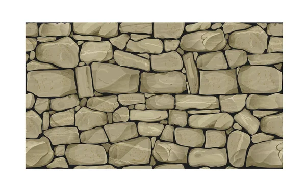 Seamless Texture Old Stone Breccia Classic Vintage Brickwork Facade Vector — Stock Vector