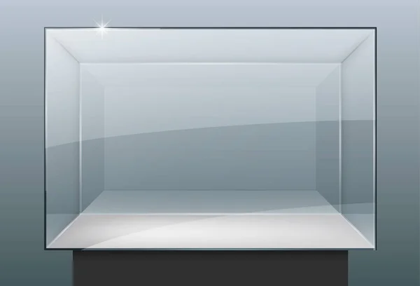 Vitrine Für Schmuckkolben Aus Glas Vektor Mit Transparenz — Stockvektor