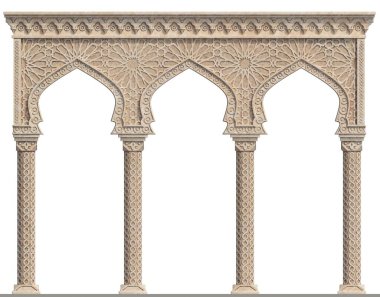 3 boyutlu illüstrasyon. Arap ya da Hint tarzında atari salonu